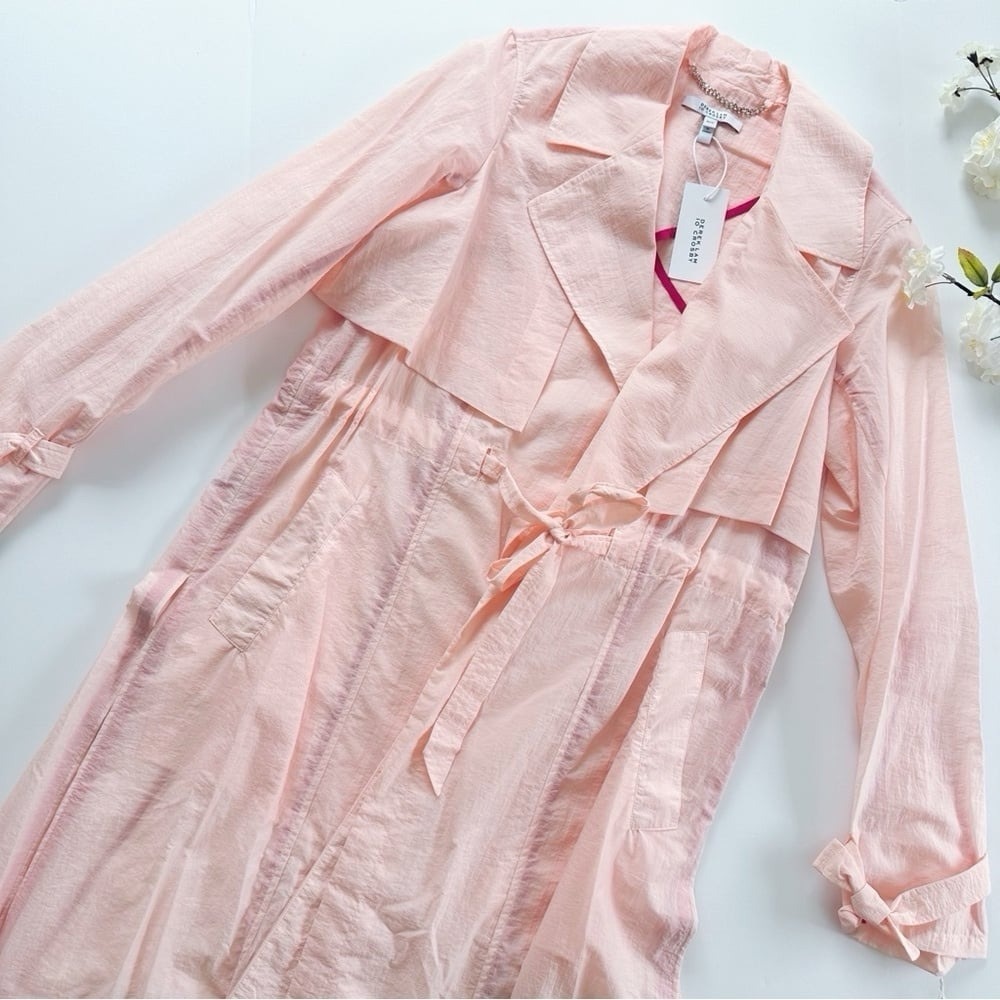 NEW Derek Lam 10 Crosby Lexis Trench Coat Pink Dogwood - Picture 7 of 10